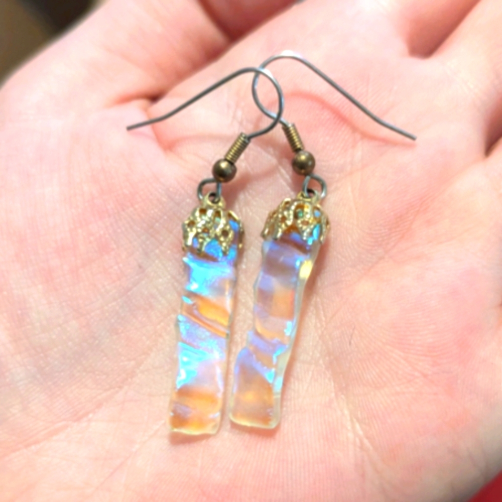 Opalescent Icicle Dangle Earrings